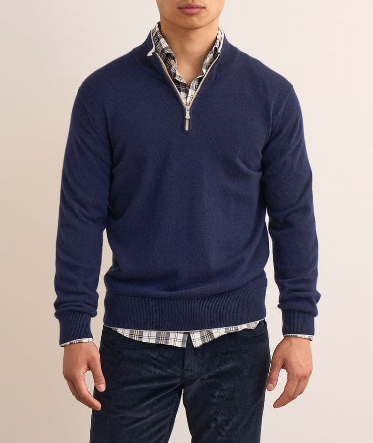 Cashmere Quarter-Zip Sweater image 1