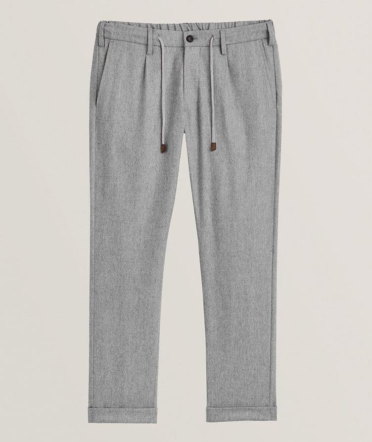 Stretch Wool-Cashmere Flannel Joggers  image 0