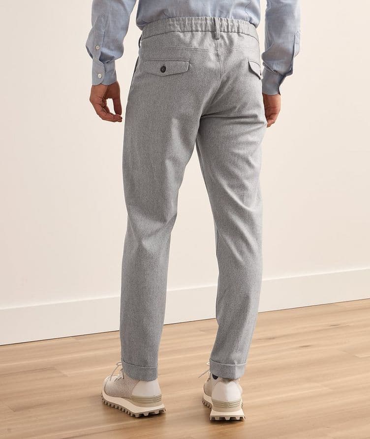 Stretch Wool-Cashmere Flannel Joggers  image 3