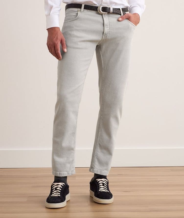 Pantalon en coton extensible image 1