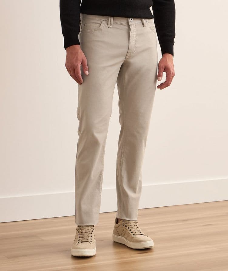 Pantalon en coton teint en pièce image 1