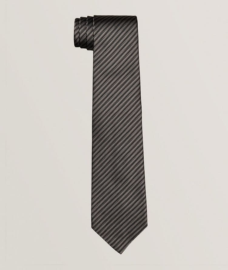 Micro Regimental Silk Tie image 0