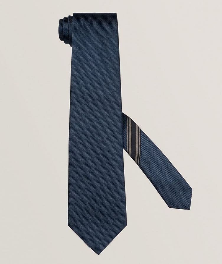 Textured Jacquard Silk Tie image 1