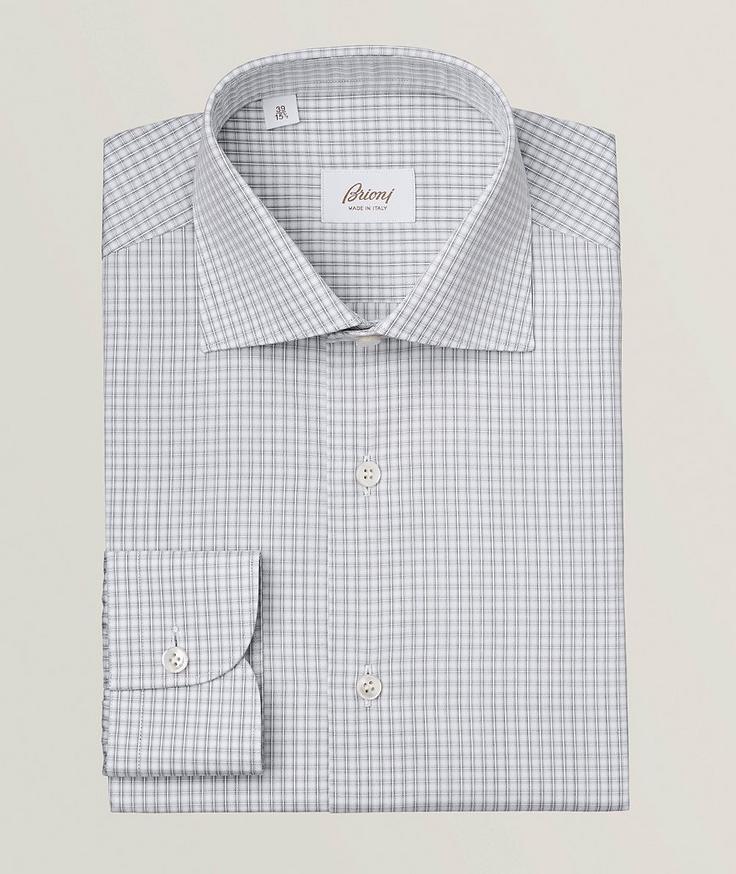 Brioni Chemise William en coton à motif quadrillé