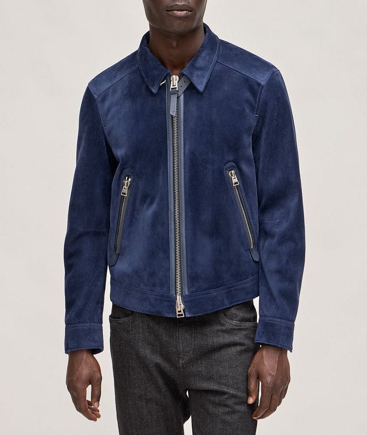 Blouson en suède à glissière image 1