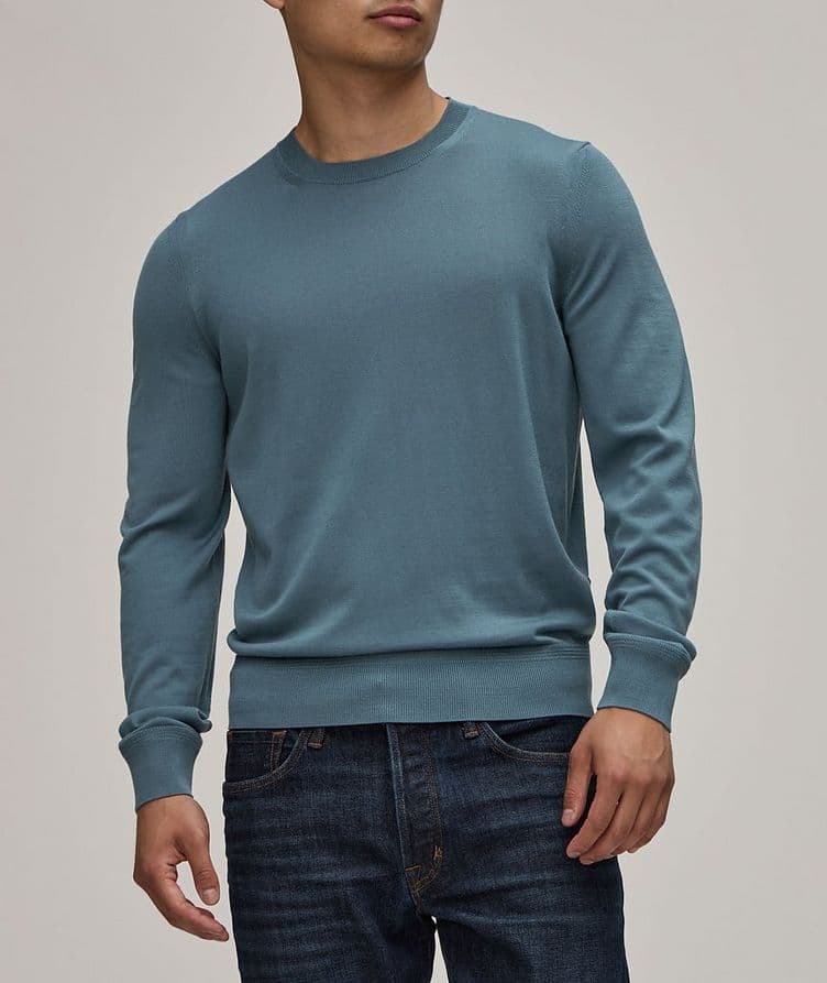 Fine Gauge Knit Wool Sweater image 1