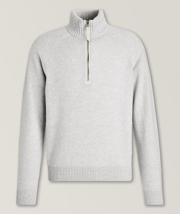 Lambswool-Cashmere Half Zip Sweater  image 0