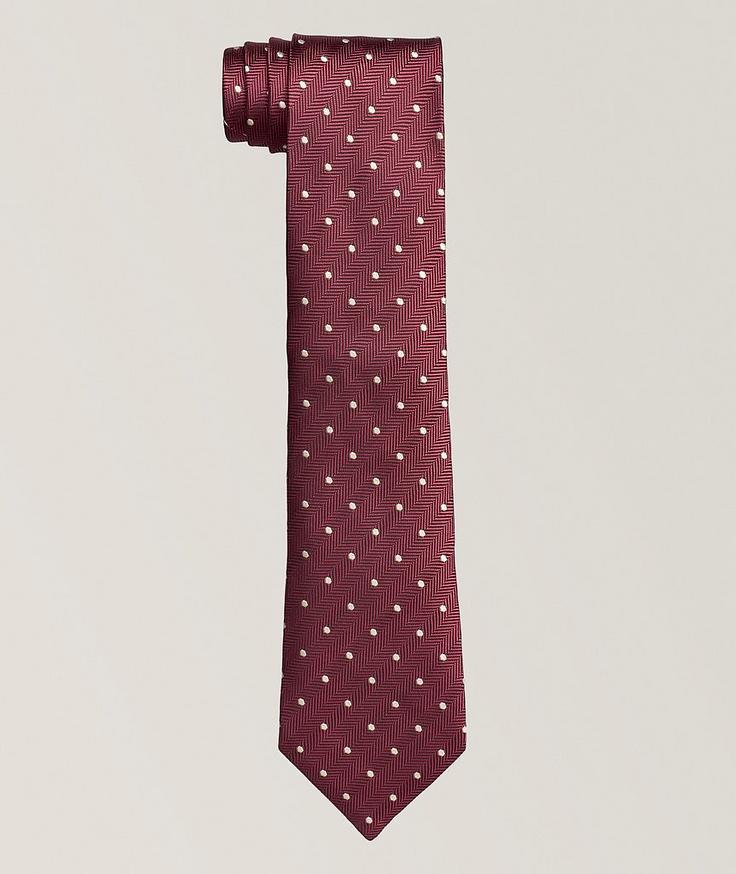 TOM FORD Tonal Polka Dot Silk Tie