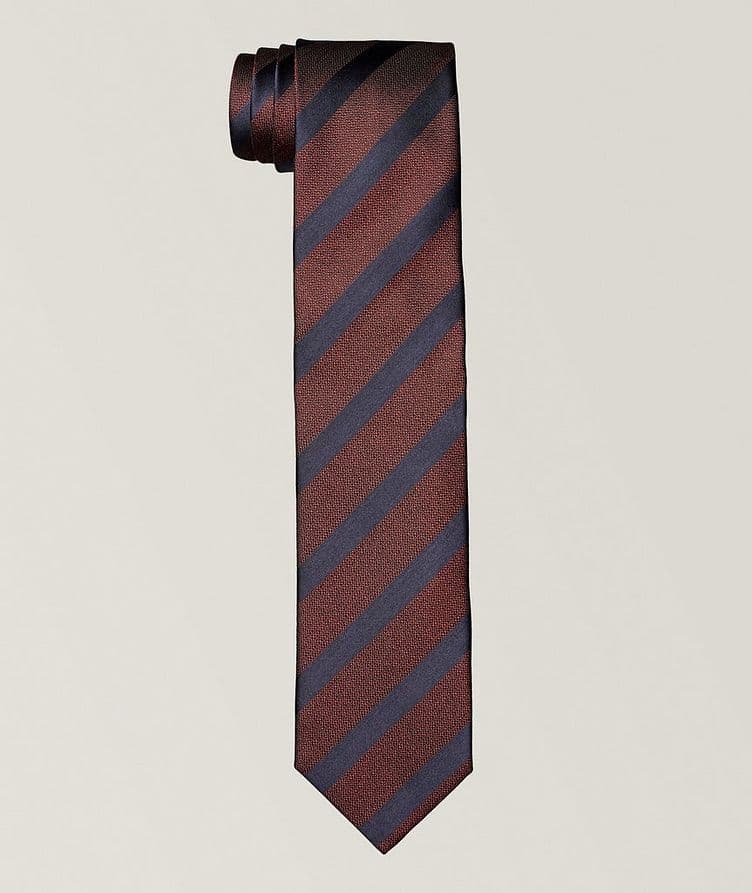 Wide Stripe Silk Tie image 0