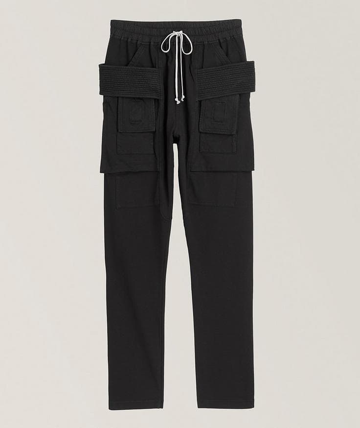 Rick Owens DRKSHDW Creatch Cotton Jersey Cargo Pants