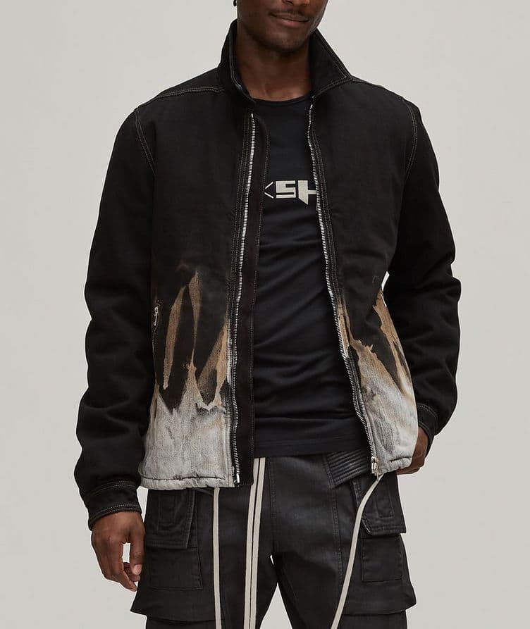 Bleached Flame Denim Jacket  image 1