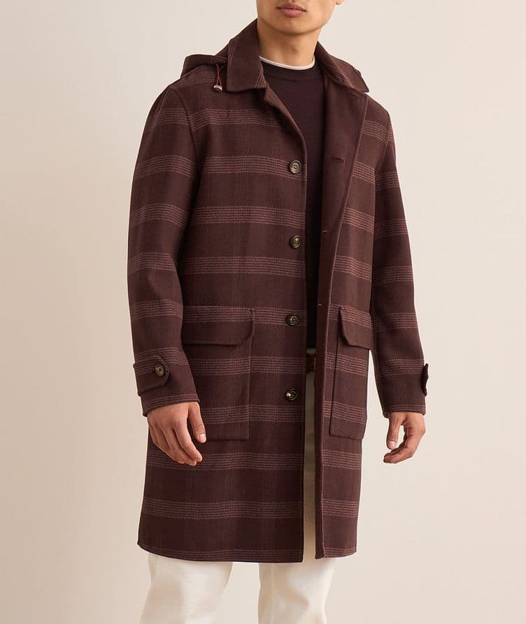 Plaid Cotton Overcoat image 1