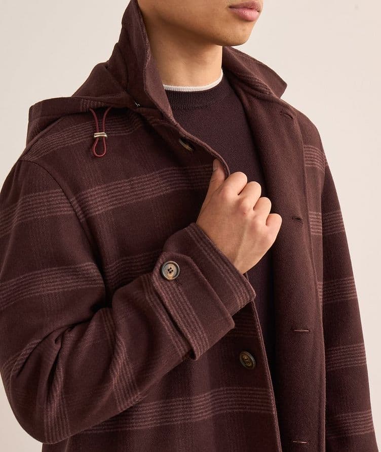 Plaid Cotton Overcoat image 2