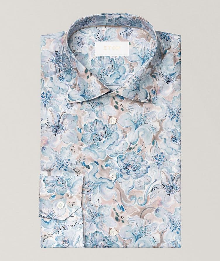 Contemporary-Fit Floral Elevated Twill Dress Shirt image 0