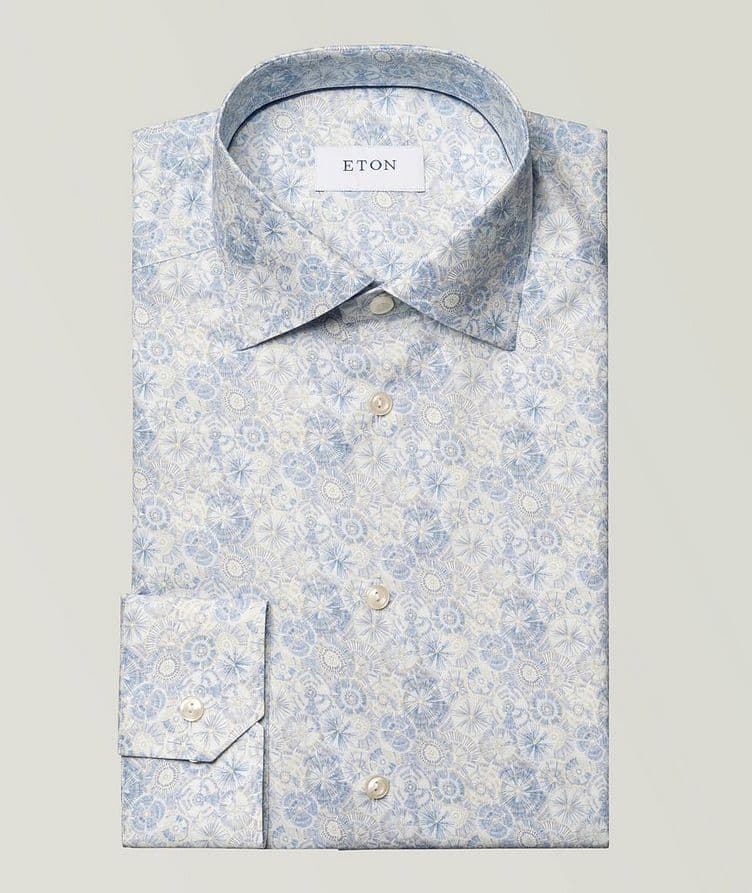 Contemporary-Fit Motif Twill Dress Shirt image 0