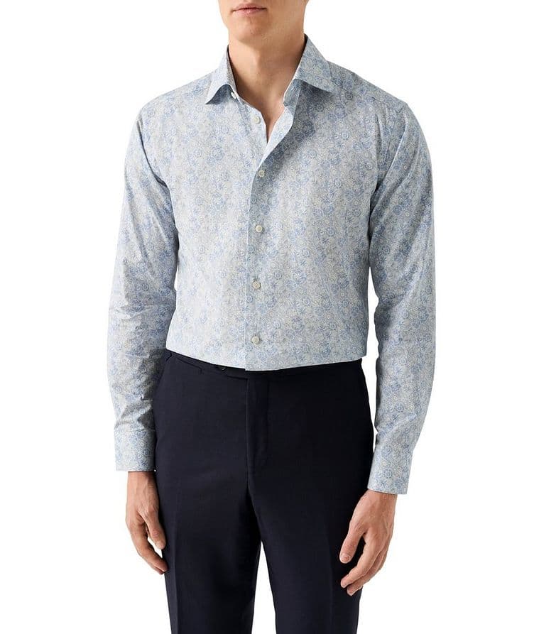 Contemporary-Fit Motif Twill Dress Shirt image 1