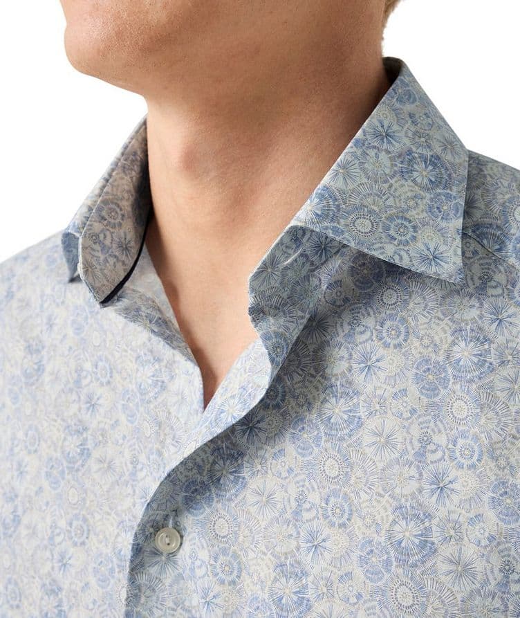 Contemporary-Fit Motif Twill Dress Shirt image 3