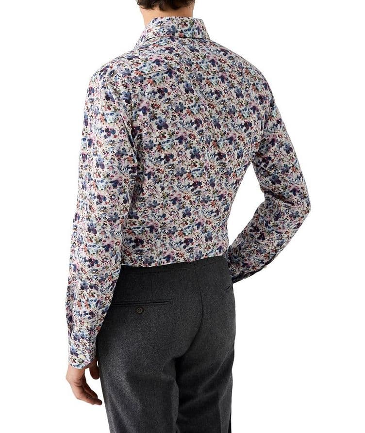 Chemise en twill de coton à motif floral de coupe amincie image 2