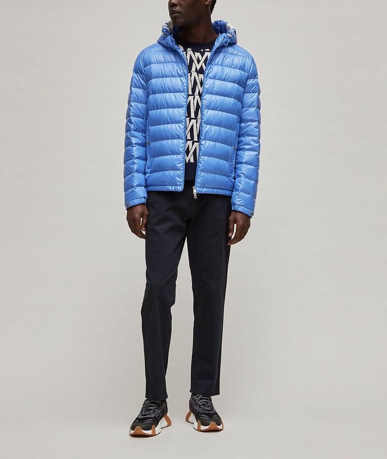 Cornour Contrast Stripe Hooded Down Jacket image 5