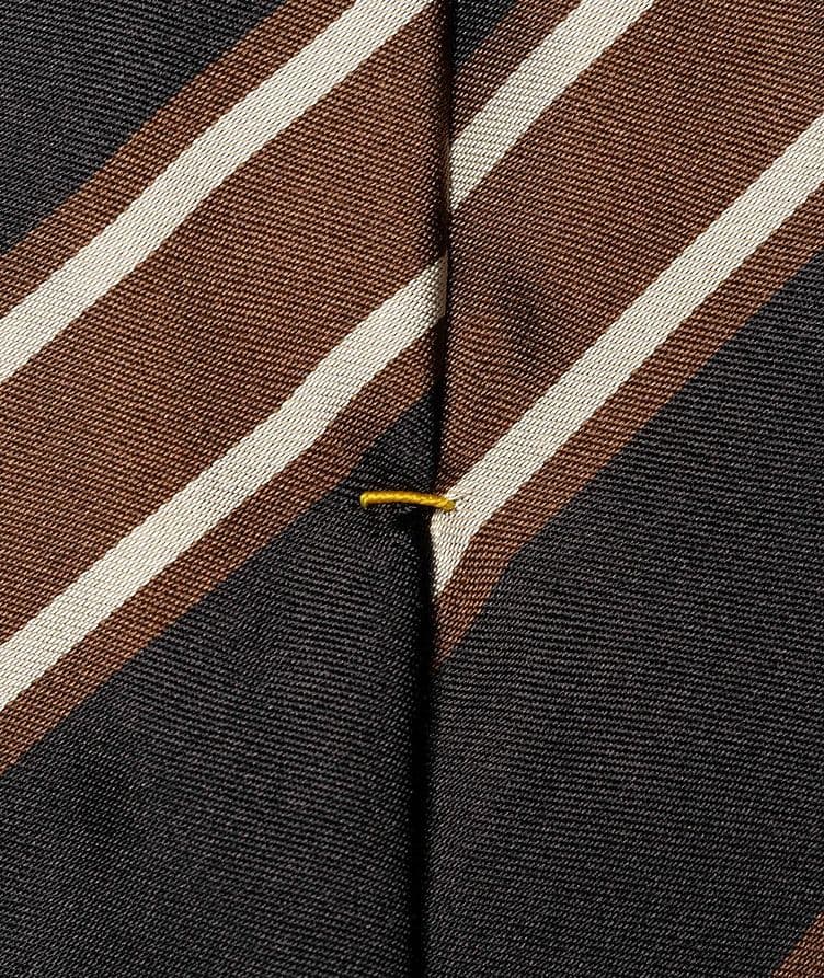 Striped Woven Silk Tie image 1