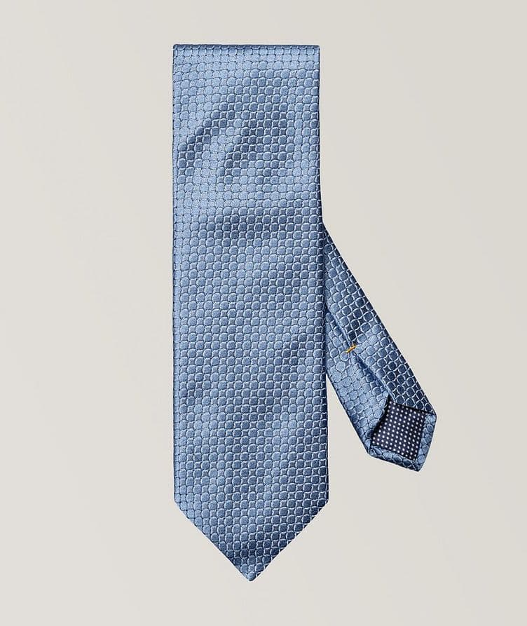 Geometric Woven Silk Tie image 0