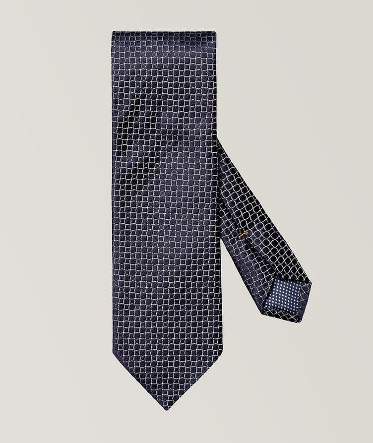 Geometric Woven Silk Tie image 0