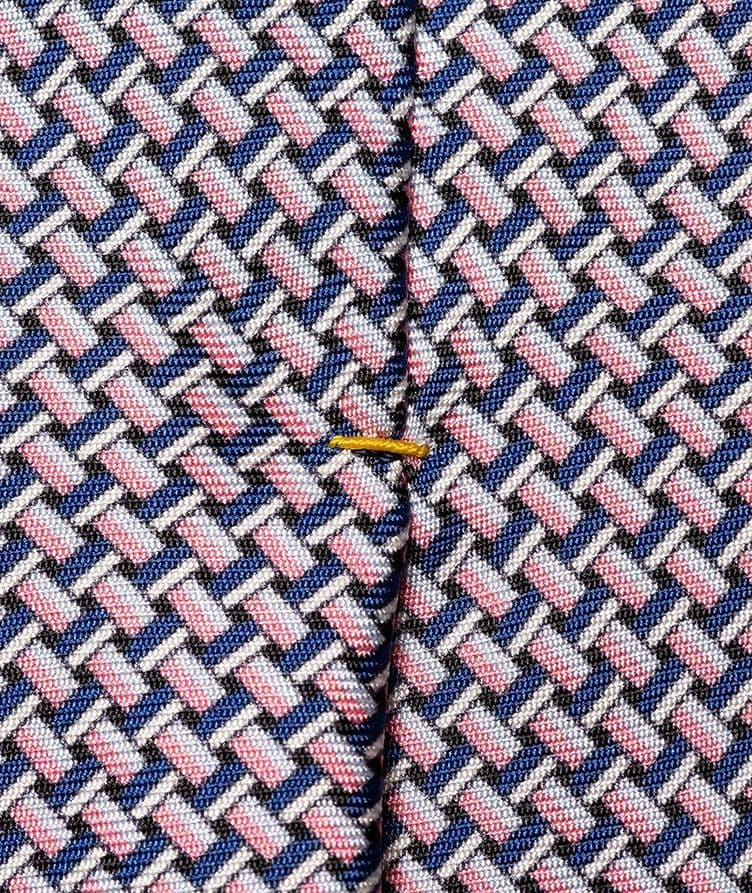 Geometric Woven Silk Tie image 1