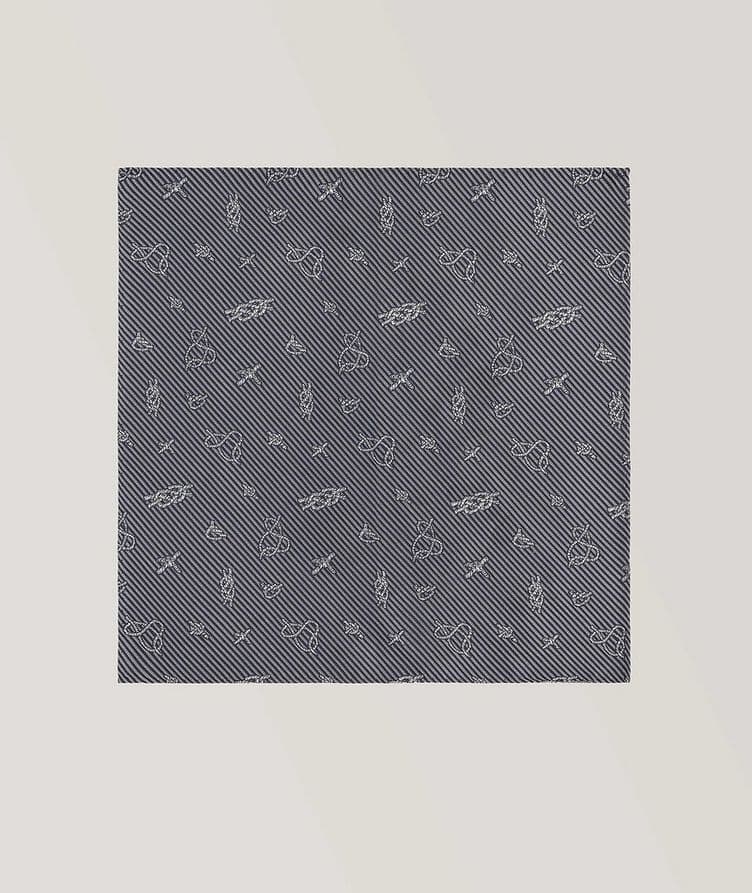 Jacquard Knot Silk Pocket Square image 0