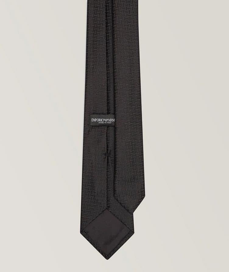 Jacquard Chevron Silk-Blend Tie image 1