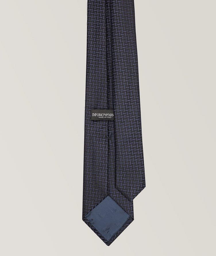 Jacquard Chevron Silk-Blend Tie image 1