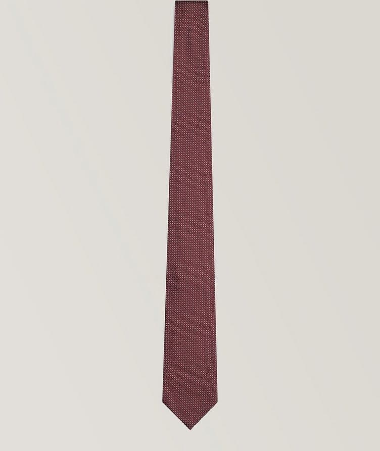 Jacquard Micro Motif Silk Tie image 0