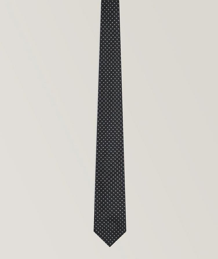 Jacquard Micro Check Silk Tie image 0