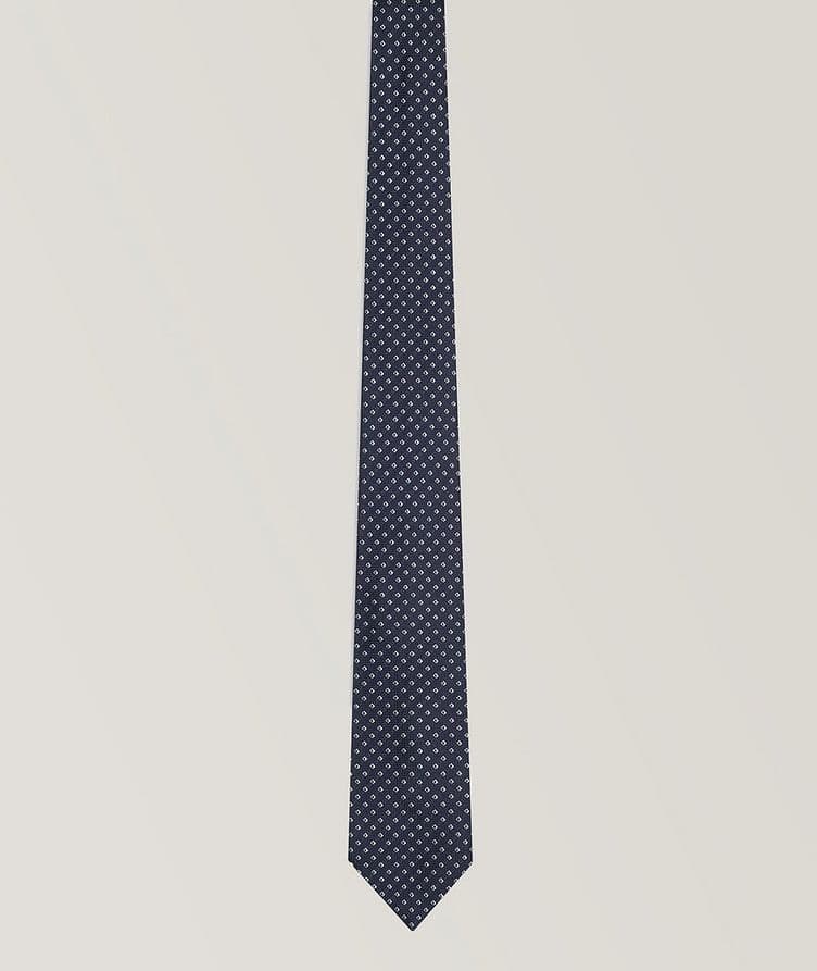 Jacquard Micro Check Silk Tie image 0