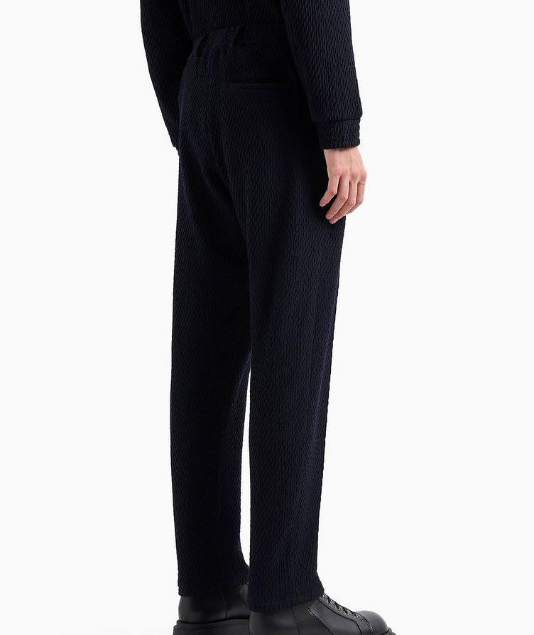 Stretch-Virgin Wool Textured Pants  image 3