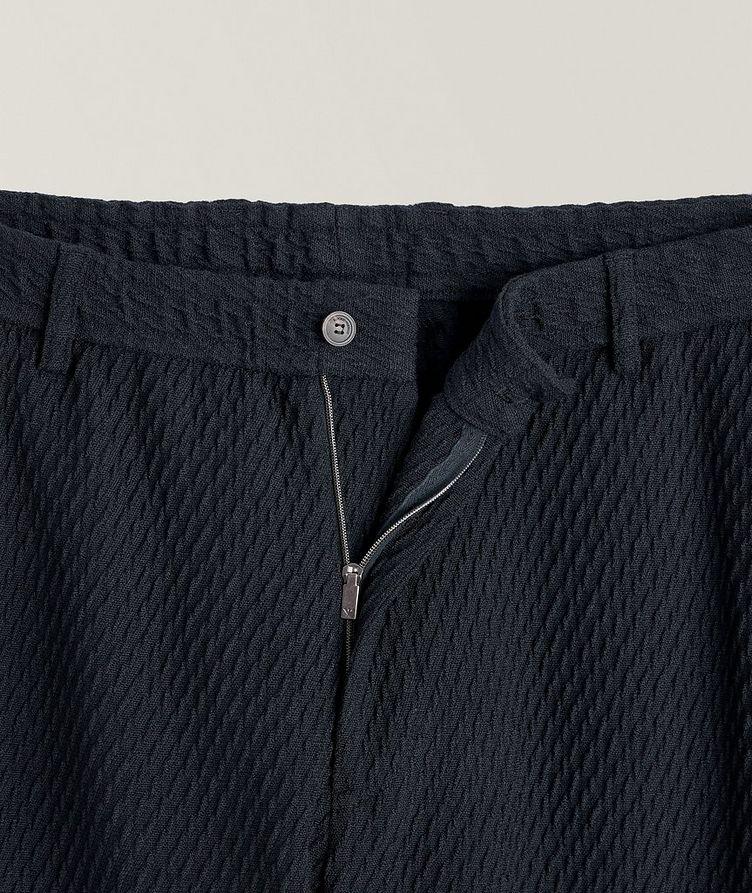 Stretch-Virgin Wool Textured Pants  image 5