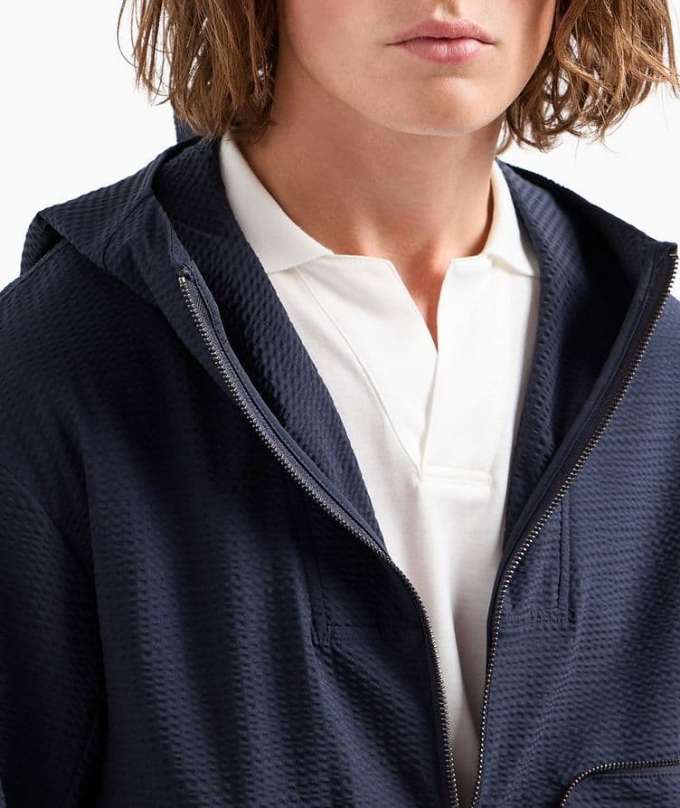 Seerksucker Hooded Blouson image 3