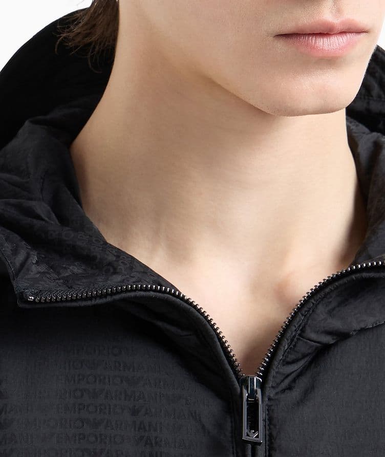 Lightweight Jacquard All-Over Hooded Blouson image 3