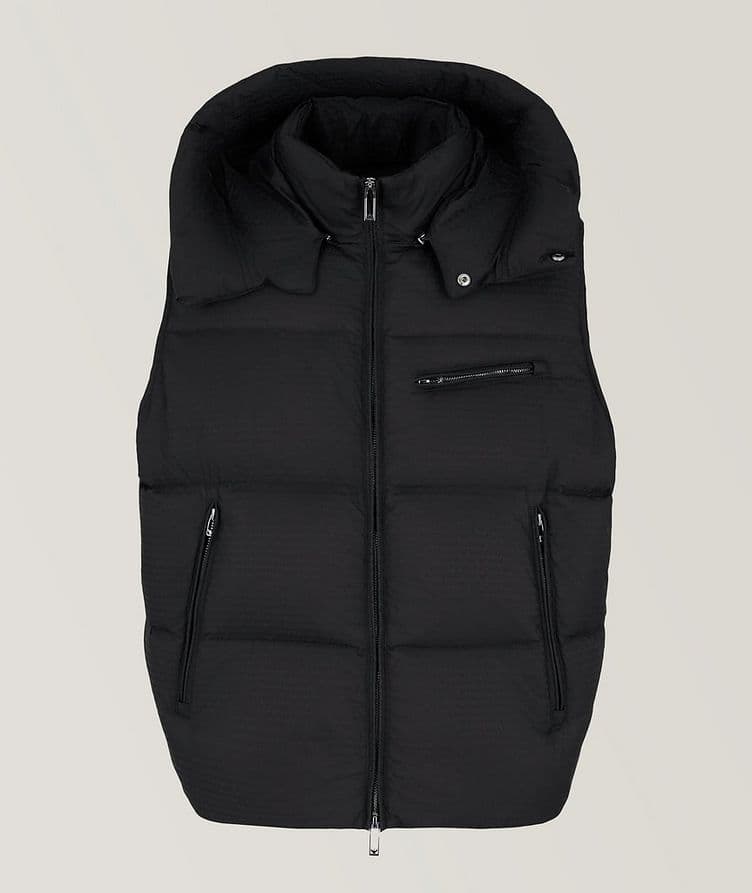 Jacquard Hooded Down Jacket image 0