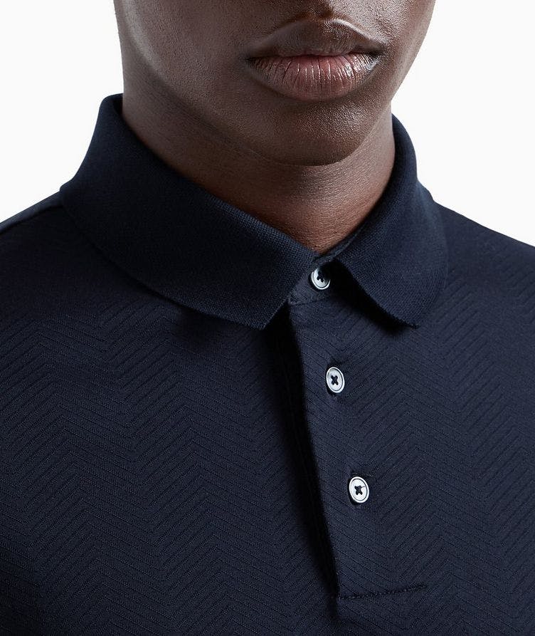 Chevron Jacquard Cotton Polo image 3