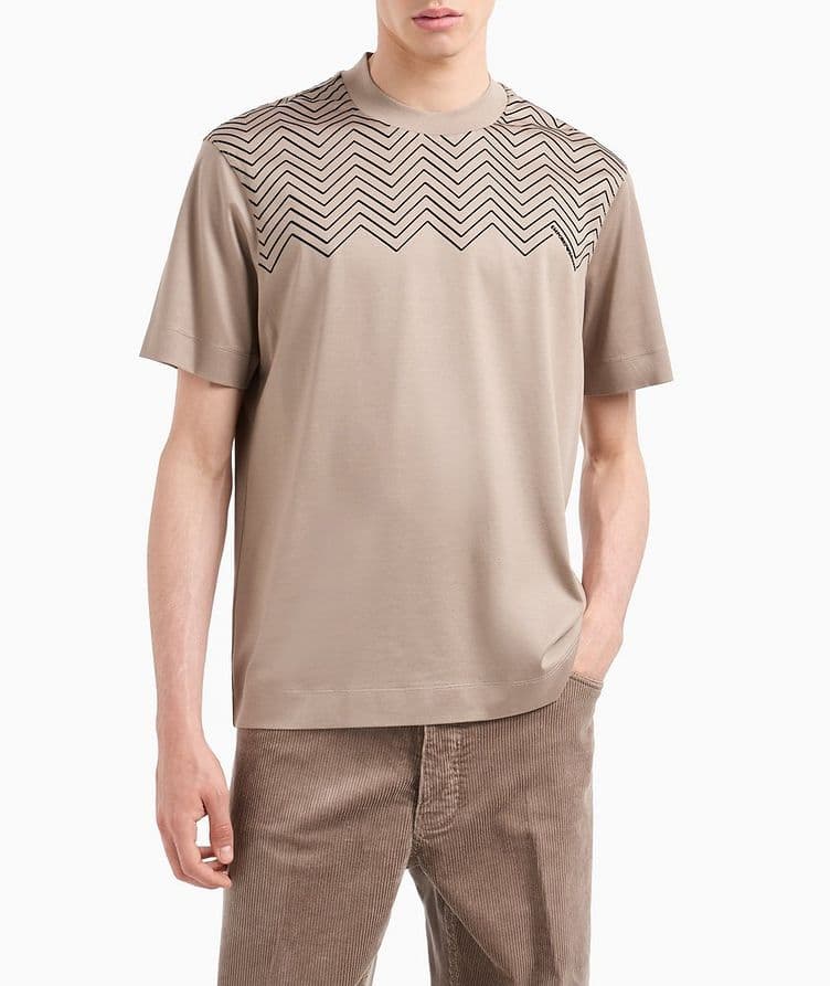 Flocked Chevron T-Shirt  image 1