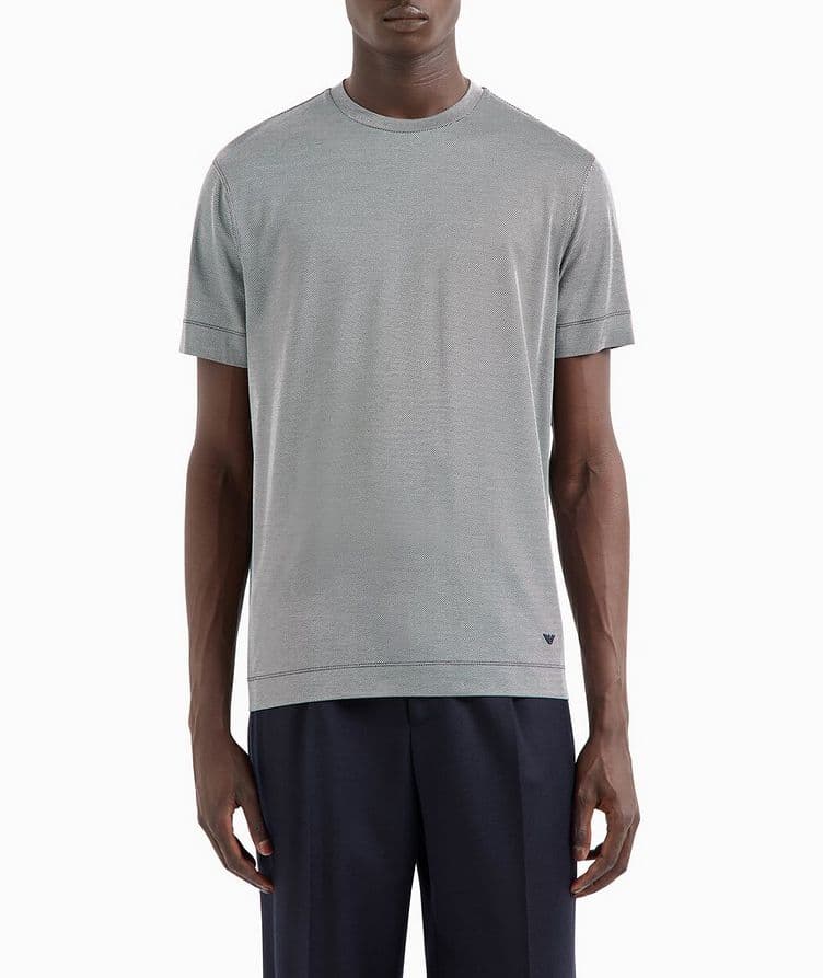 Two-Tone Lyocell-Cotton T-Shirt  image 1