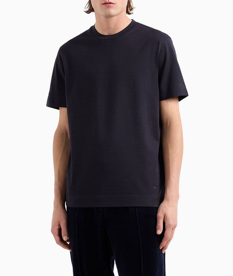 All-Over Jacquard Cotton T-Shirt  image 1