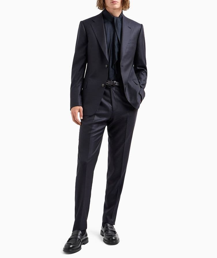 Micro Jacquard Wool-Blend Suit  image 1