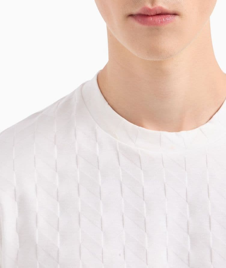 Chevron Jacquard Cotton T-Shirt  image 3