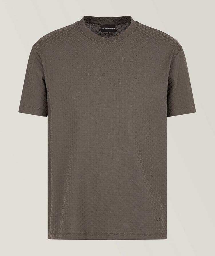 Diamond Jacquard Cotton T-Shirt  image 0