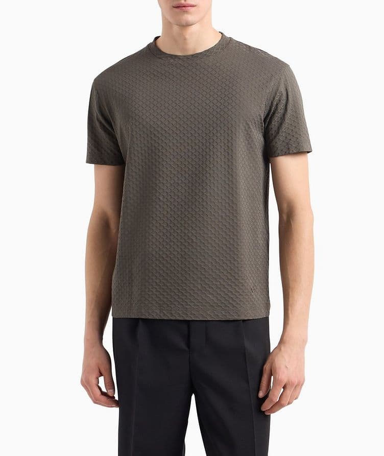 Diamond Jacquard Cotton T-Shirt  image 1