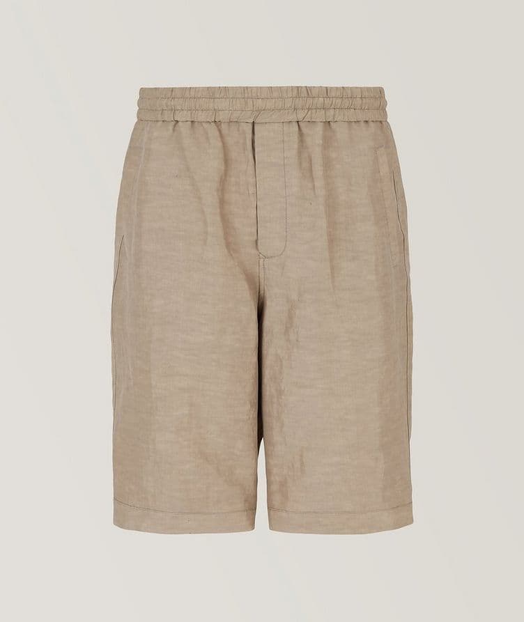 Linen-Blend Bermuda Shorts image 0