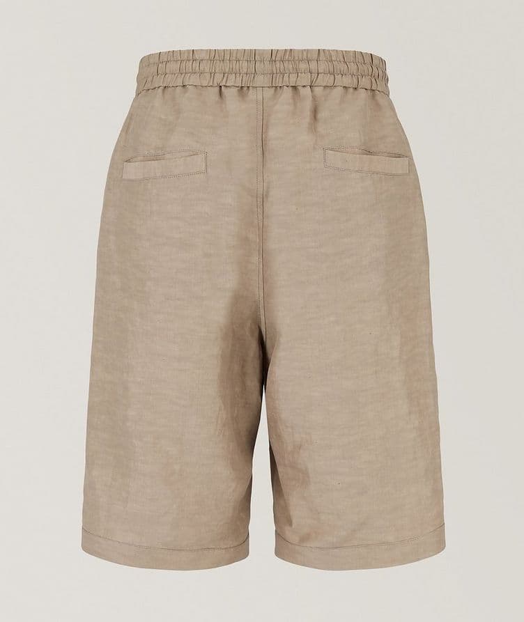 Linen-Blend Bermuda Shorts image 1