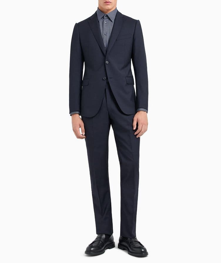 Tonal Micro Stripe Wool Suit	 image 5