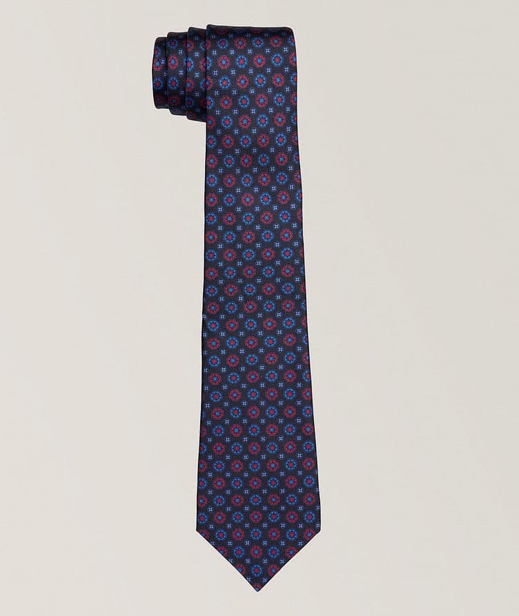 Geometric Medallion Silk Tie  image 0